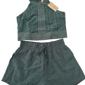 Moon River Green short set